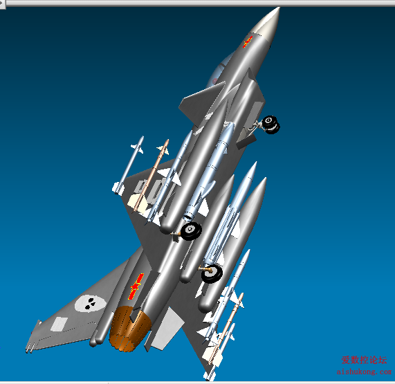 歼10战斗机ug模型