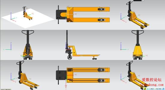 UG建模画叉车3D模型