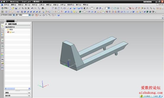 UG建模画叉车3D模型