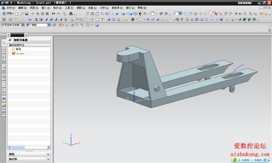 UG建模画叉车3D模型