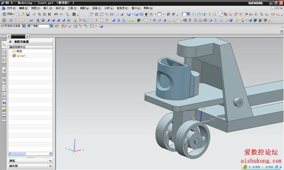 UG建模画叉车3D模型