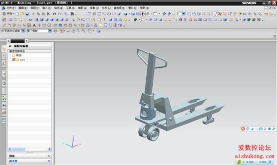 UG建模画叉车3D模型