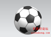 UG画足球效果图