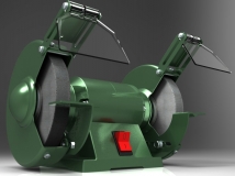 砂轮机（磨刀机）AutoCAD三D图形